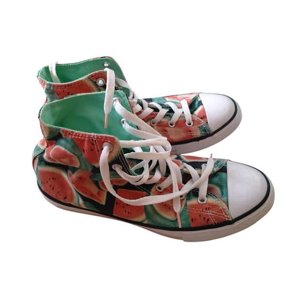 Converse All Star Junior Size 6 High Tops Watermelon Skateboard Lace Up - Picture 3 of 7